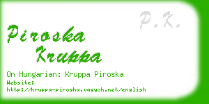 piroska kruppa business card